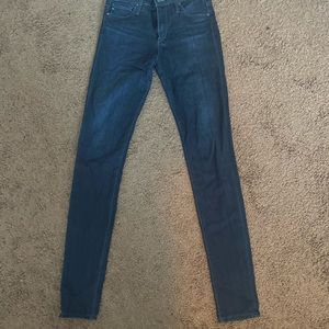 AG dark wash skinny jeans